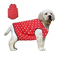 Western Era Funky Soft Cotton Dog T-Shirt, Comfortable Dog Clothing, Sleeveless Vest Puppy Outfit, Apparel (XLarge - 24inches, Polka Red)