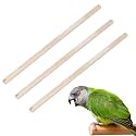 Western Era's Avian Haven Wooden Perch: Optimal Foot Health & Comfort for Your Feathered Companions, Ideal for Parakeets, Cockatiels & Small Birds, Crafted from Natural Wood for Durability (Pack Of 3)