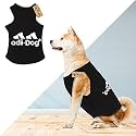 Western Era Soft Cotton Dog T-Shirt | Comfortable &amp; Breathable Dog Clothing | Sleeveless Vest Puppy Outfit | Pet Tank Top Fashion Apparel (Black) (Medium - 18Inch)