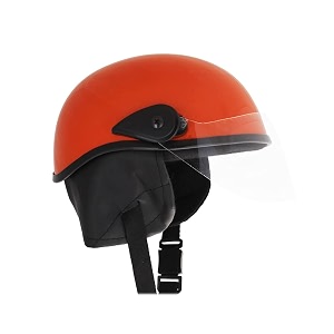 western era stylish half face helmet for kids  baby safety and comfort  3-12 years design 1 orange glossy non-motorized