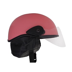 western era stylish half face helmet for kids  baby safety and comfort  3-12 years design 1 pink matte