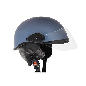 western era stylish half face helmet for kids  baby safety and comfort  3-12 years design 1 blue metallic matte