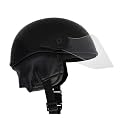 Western Era Stylish Half Face Helmet for Kids || Baby Safety and Comfort || (3-12 Years) (Design 1, Black Glossy)