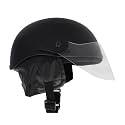 Western Era Stylish Half Face Helmet for Kids || Baby Safety and Comfort || (3-12 Years) (Design 1, Black Matte)