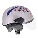 Western Era Stylish Half Face Helmet for Kids || Baby Safety and Comfort || (3-12 Years) (Design 2, Silver Glossy - Blue)