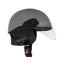Western Era Stylish Half Face Helmet for Kids || Baby Safety and Comfort || (3-12 Years) (Design 1, Silver Glossy)