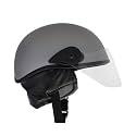 Western Era Stylish Half Face Helmet for Kids || Baby Safety and Comfort || (3-12 Years) (Design 1, Silver Matte)