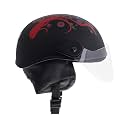 Western Era Stylish Half Face Helmet for Kids || Baby Safety and Comfort || (3-12 Years) (Design 2, Black Matte - Red)