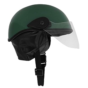 western era unisex half helmet for men amp women  clear visor  comfort amp safety  enhanced design  large green glossy