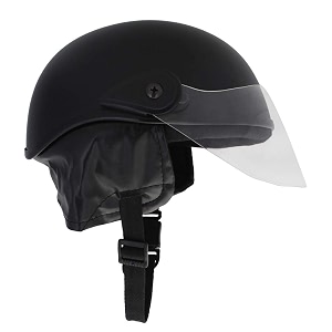 western era unisex half helmet for menamp women  clear visor  comfort amp safety  enhanced design  medium black matte