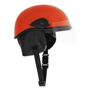 western era unisex half helmet for men amp women  clear visor  comfort amp safety  enhanced design  small orange glossy