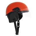 Western Era Unisex Half Helmet for Men &amp; Women | Clear Visor | Comfort &amp; Safety | Enhanced Design | (Medium, Orange Glossy)