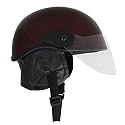 Western Era Unisex Half Helmet for Men &amp; Women | Clear Visor | Comfort &amp; Safety | Enhanced Design | (Large, Maroon Glossy)