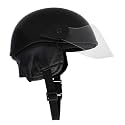 Western Era Unisex Half Helmet for Men &amp; Women | Clear Visor | Comfort &amp; Safety | Enhanced Design | (Large, Black Glossy)