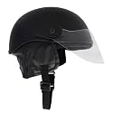 Western Era Unisex Half Helmet for Men&amp; Women | Clear Visor | Comfort &amp; Safety | Enhanced Design | (Medium, Black Matte)