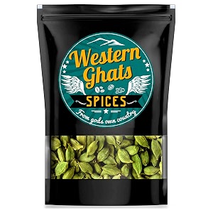 western ghats spices kerala premium whole green cardamom elaichi 100 gram bold  sabut choti hari elaichi  aroma lock