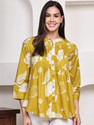 WESTETHNIC Casual Floral Print Women Yellow Top