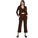 Westhood Women's Co ord Set Three Piece Blazer Co-Ord Set | Top and Bottom Set