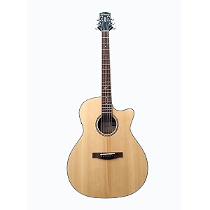 westwood ga-10s na grand auditorium cutaway acoustic guitar with heavy padded gig bag free