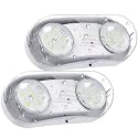 Wet Location Rated Outdoor Emergency Light ,Waterproof Exterior Led Emergency Lights with Battery Backup,Adjustable Heads,Commercial Hardwired Emergency Lighting,UL Listed,120-347V (2 Pack)