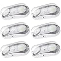 Wet Location Rated Outdoor Emergency Light ,Waterproof Exterior Led Emergency Lights with Battery Backup,Adjustable Heads,Commercial Hardwired Emergency Lighting,UL Listed,120-347V (6 Pack)