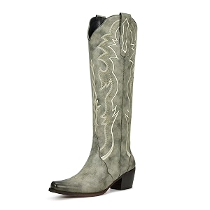 wetkiss Cowboy Boots for Women Knee High