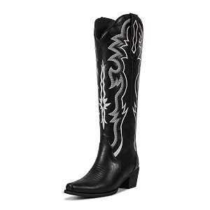wetkiss Cowboy Boots for Women Knee High