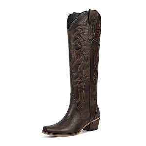 wetkiss Cowboy Boots for Women Knee High
