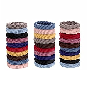 wetopkim 60 pcs hair ties non-slip and seamless hair bands for thick heavy and curly hair lightweight highly elastic and stretchable