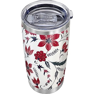 wetoweto 20oz tumbler stainless steel vacuum insulated water coffee tumbler cup double wall powder coated spill-proof travel mug thermal cup for home outdoor red flower 1 pack