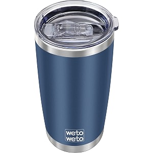 wetoweto 20oz tumbler stainless steel vacuum insulated coffee travel mug double wall powder coated insulated coffee mug travel mug with lid thermal cup for outdoor