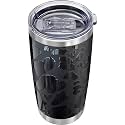 WETOWETO 20oz Tumbler, Stainless Steel Vacuum Insulated Water Coffee Tumbler Cup, Double Wall Powder Coated Spill-Proof Travel Mug Thermal Cup for Home Outdoor (Black Leopard, 1 Pack)