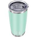WETOWETO 20oz Tumbler, Stainless Steel Vacuum Insulated Water Coffee Tumbler Cup, Double Wall Powder Coated Spill-Proof Travel Mug Thermal Cup for Home Outdoor (Light Green, 1 Pack)