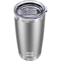 WETOWETO 20oz Tumbler, Stainless Steel Vacuum Insulated Water Coffee Tumbler Cup, Double Wall Powder Coated Spill-Proof Travel Mug Thermal Cup for Home Outdoor (Stainless, 1 Pack)
