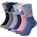 WEVIAS Kids Merino Wool Hiking Socks Boys Thermal Winter Cozy Boot Warm Cushion Socks 6 Pairs