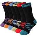 WEVIAS Kids Merino Wool Hiking Socks Boys Thermal Winter Cozy Boot Warm Cushion Socks 6 Pairs