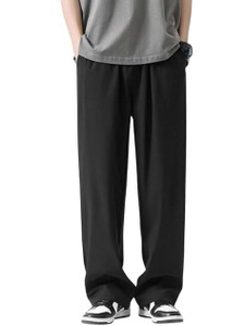 WEVOK WEAR Relaxed Men Black Trousers