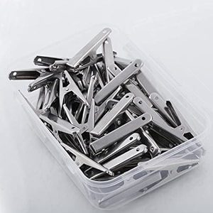 wewel premium stainless steel hanging clips for drying clothes - oreo clip multipurpose cloth pins for indoor and outdoor use strong and durable clipper for hanging comes with storage box 36 pc