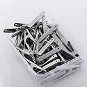 WEWEL® Premium Cloth Clips for Drying Clothes - Multipurpose Clothes Pins for Indoor and Outdoor Use - Strong and Durable Steel Clips for Clothes Drying, Hanging, and Organizing Stainless Steel Hanging Clips for Cloth Drying 