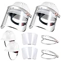 Weysat 2 Sets Face Shield with Hard Hat, Grinding Helmet Visor White