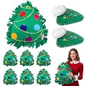 Weysat 6 Sets Christmas Tree Tied Pillow Craft Kit DIY Gifts No Sew Fleece