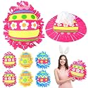 Weysat 6 Sets Easter Egg Tied Pillow Craft Kit DIY Easter Egg Pillow Craft Gifts with PP Cotton for Spring Party Decor Vbs School Favors Classroom Giveaways
