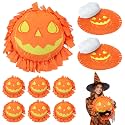 Weysat 6 Sets Halloween Pumpkin Tied Pillow Craft Kit Jack-o'-Lantern