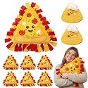 Weysat 6 Sets Pizza Tied Pillow Craft Kit DIY Pizza Shaped Pillow Craft Gifts with PP Cotton for Oktoberfest Day Pizzas Day Sports Theme Party Halloween Decor Classroom Giveaways