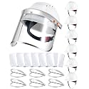 Weysat 6 Sets Face Shield with Hard Hat, Grinding Helmet Visor White