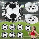 Weysat 6 Sets Soccer Fleece Tied Pillow Craft Kit DIY No Sew Soccer Pillow Gifts with PP Cotton for World 2026 Sports Theme Party Game Day Room Decor World Fans Gifts