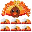 Weysat 6 Sets Thanksgiving Fall Turkey Tied Pillow Craft Kit DIY Turkey Pillow Craft Gifts with PP Cotton for Fall Harvest Thanksgiving Party Decor VBS School Favors Classroom Giveaways