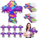 Weysat 8 Sets Religious Cross Tied Pillow Craft Kit DIY VBS Pillow Craft with PP Cotton Gifts for Christian Party Decor VBS School Favors Classroom Giveaways