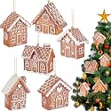 Weysat Christmas Gingerbread House Ornament, 12 Pcs, Classic