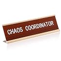 Weysat Funny Desk Sign for Office - Chaos Coordinator Funny Office Signs